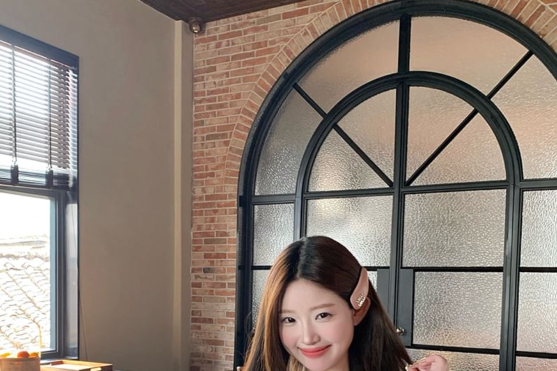 Bow Top Panel Camisole Slim Fit Halter Beaded Lace