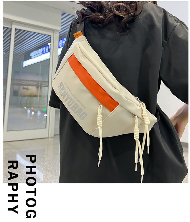 Nylon Bag Belt Print Lettering