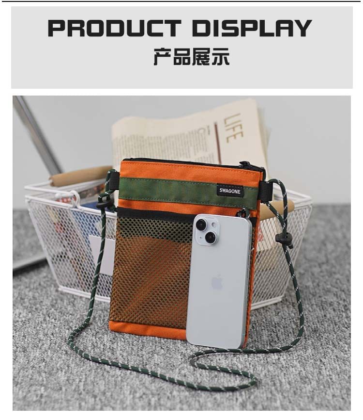 Tone Crossbody Panel Bag Mesh Two