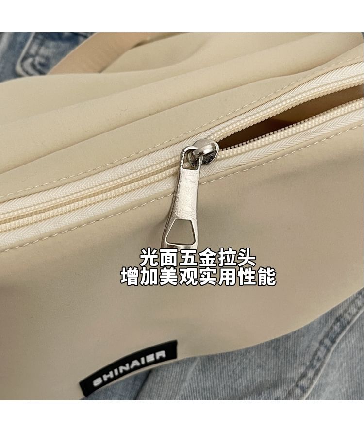 Drawstring Bag Plain Crossbody Flap