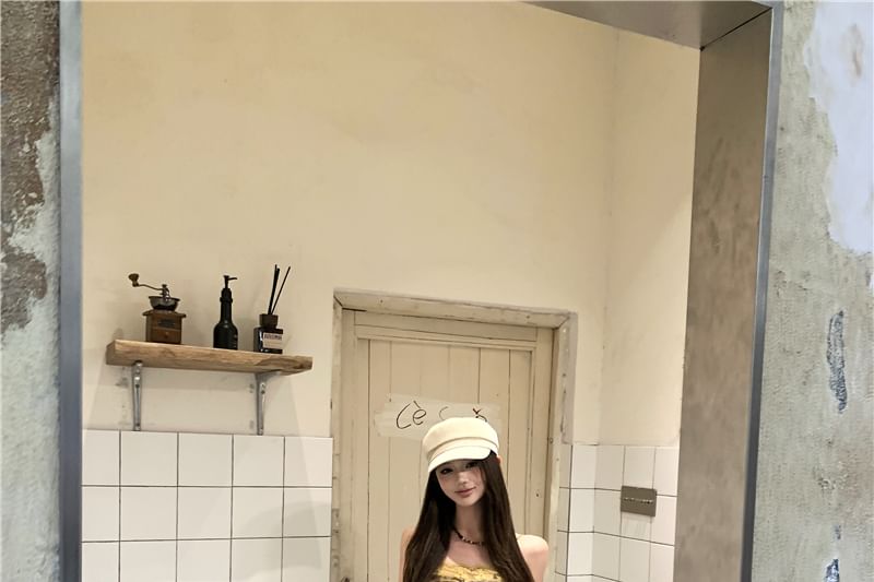 Top Camisole Patterned Print Asymmetrical