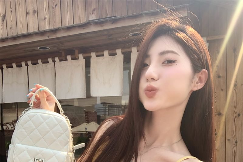 Embroidered Dress Plain Spaghetti Mini A-Line Eyelet Strap