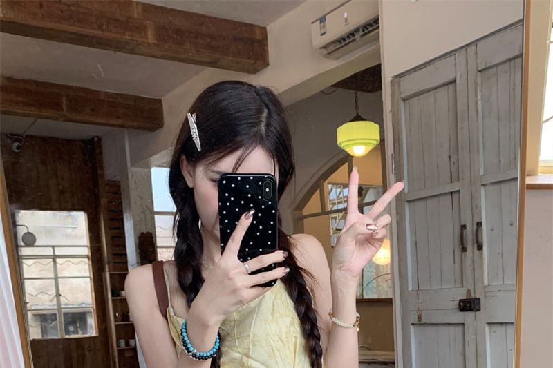 Print Trim Top Patterned Camisole Lace Asymmetrical