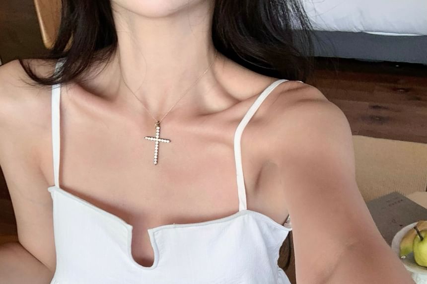 Notch Floral Leg Print High Camisole / Pants Wide Plain Top Neck Waist