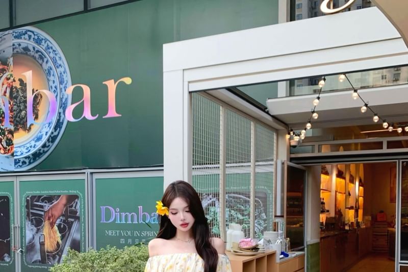 Shoulder Long / Waist Off Print Ruffle Blouse Floral Shorts High Sleeve