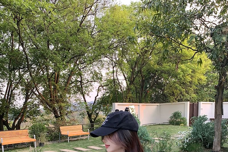 Sleeve Two Asymmetrical Mock Tee Piece Print Short Patterned