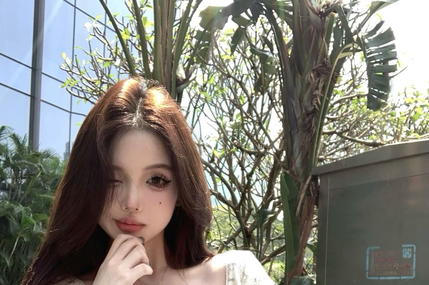 T-Shirt Neck Cartoon Sleeve Bow Scoop Crop Cap Print