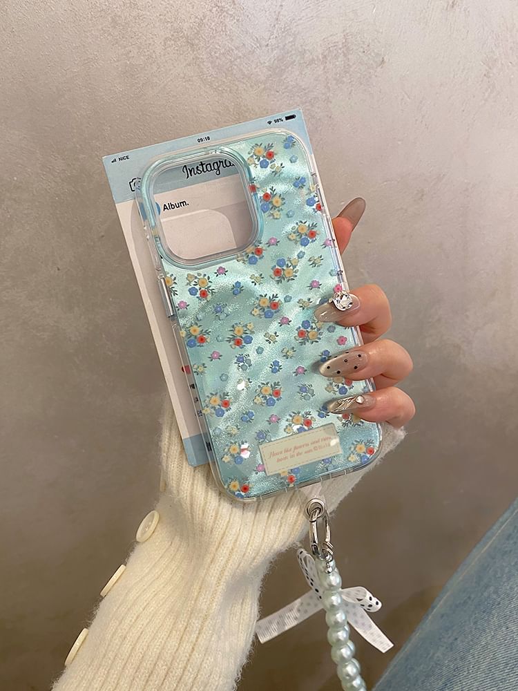 Case Strap Set Floral Phone /
