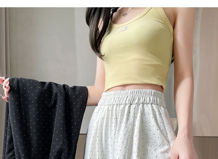 Pants Wide (Various Designs) Dotted Leg Waist High