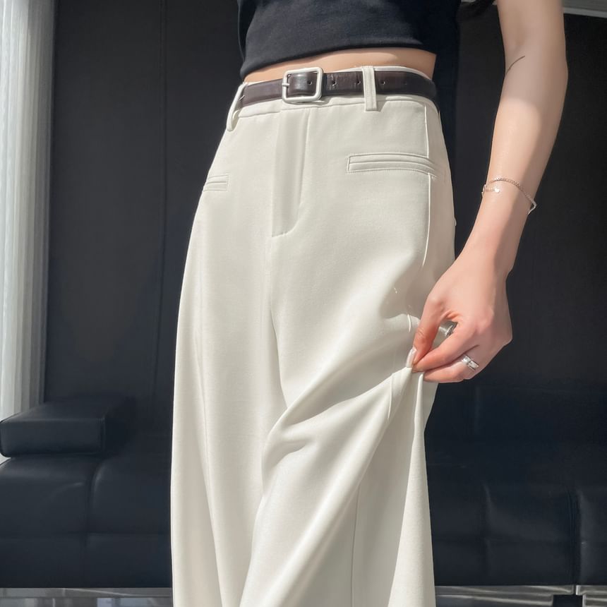 High Wide Leg (Various Pants Waist Suit Plain Designs)