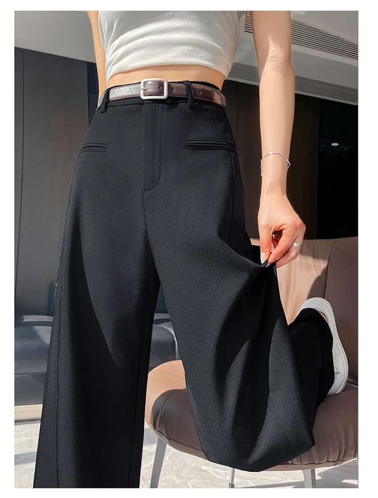 High Wide Leg (Various Pants Waist Suit Plain Designs)