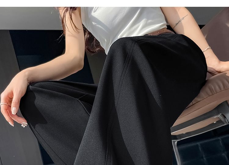 High Wide Leg (Various Pants Waist Suit Plain Designs)