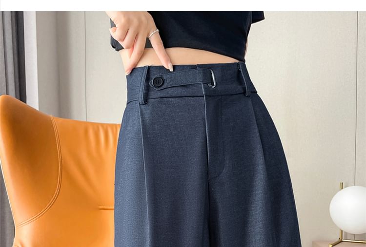 Leg Wide Plain Jeans (Various Designs) High Rise