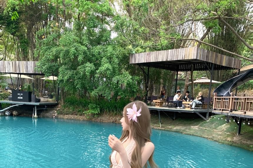 Rise V-Neck A-Line Maxi Low + Halter Top Set: Cropped Asymmetrical Skirt Plain