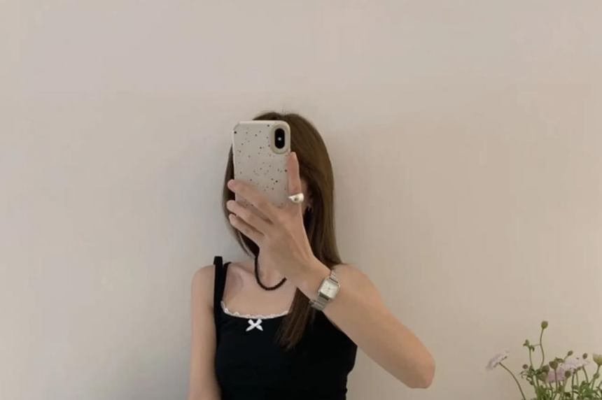 Scoop-Neck Spaghetti-Strap Lace Cami - LaceLux