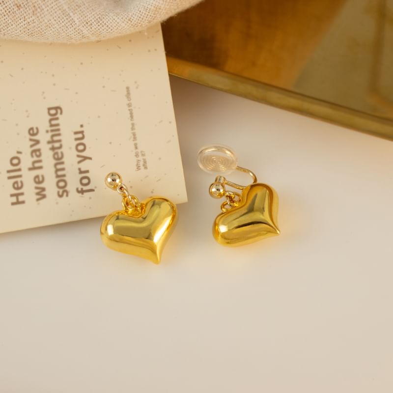 Heart Clip-On / Earring Drop