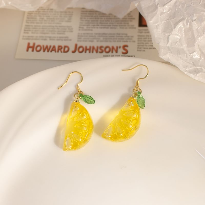 / Earring Lemon Clip-On Drop