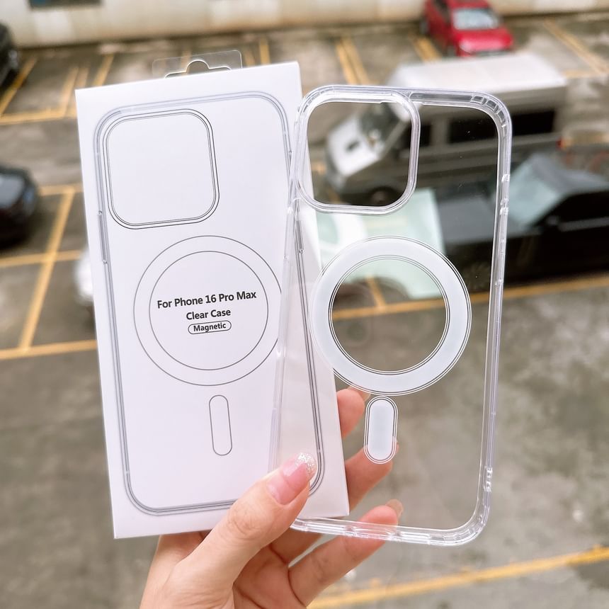 with Case MagSafe) Phone Transparent (Compatible Magnetic