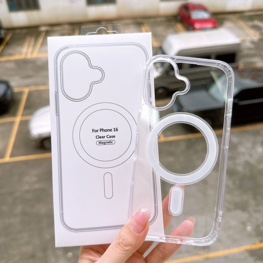 with Case MagSafe) Phone Transparent (Compatible Magnetic