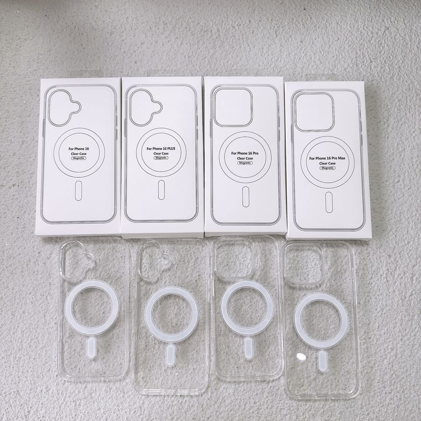 with Case MagSafe) Phone Transparent (Compatible Magnetic