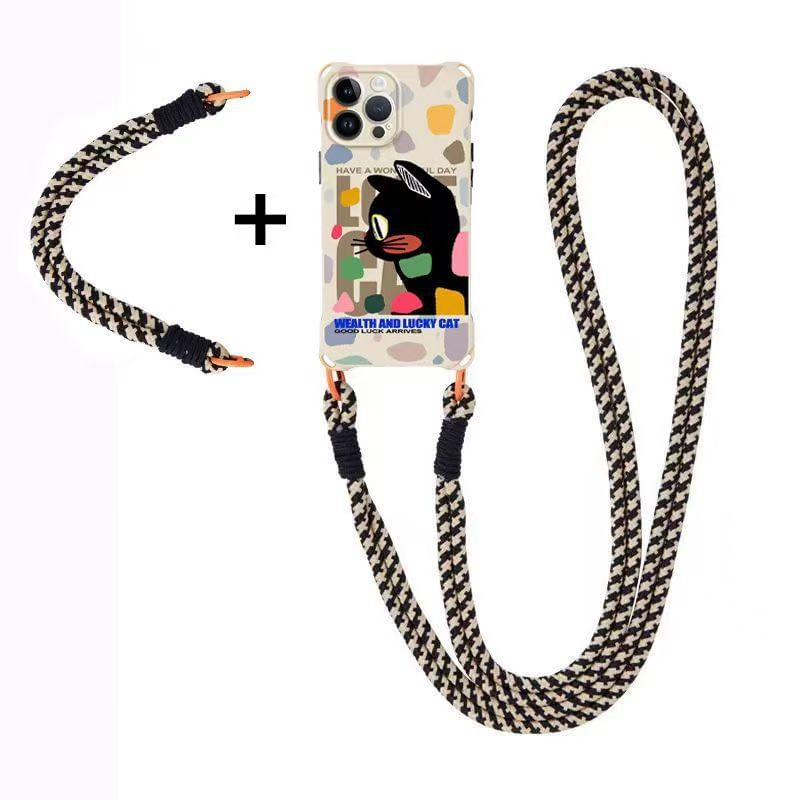Case Phone Set / Strap Cat Lanyard