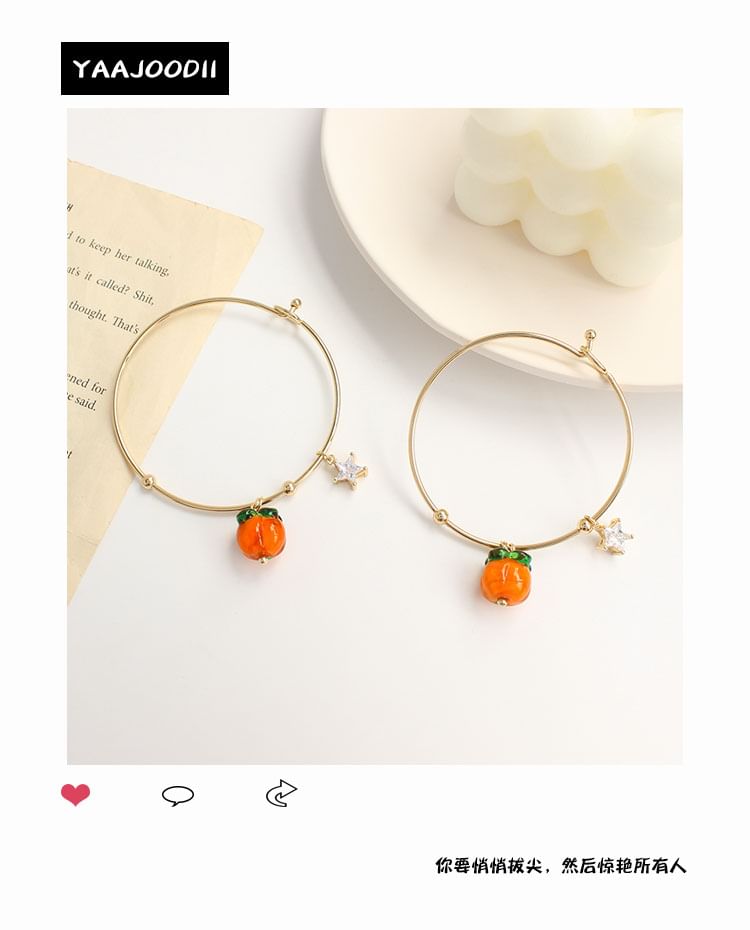 (Various Bangle Designs) Pendant Alloy Fruit