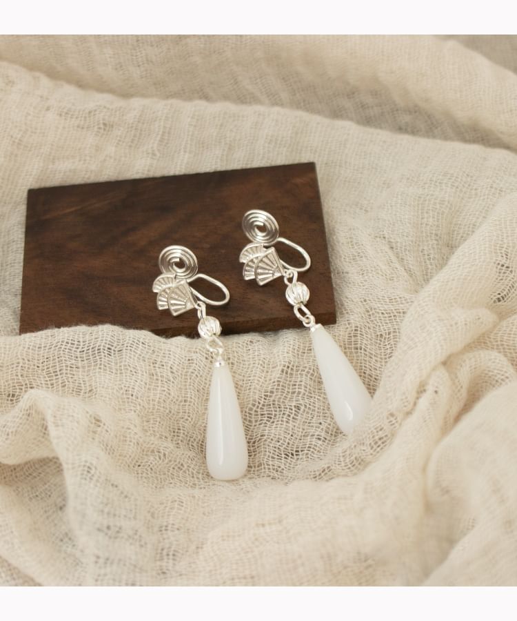 Cuff Faux Gemstone Earring Designs) Fan Ear Rhinestone / (Various Alloy Drop