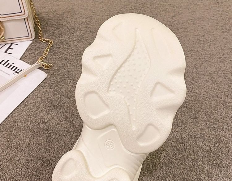 Plain Platform Slide Ruched Sandals