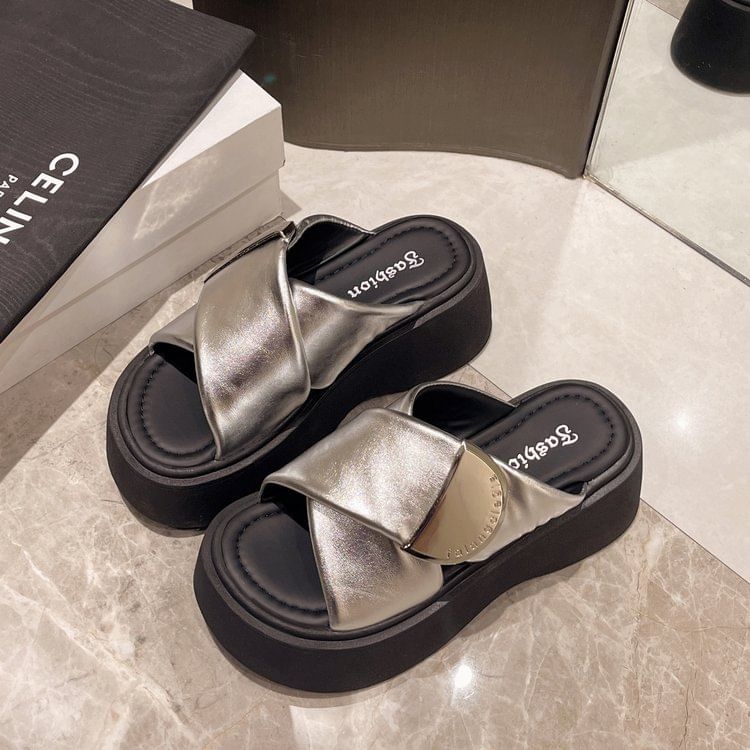 Strap Sandals Cross Platform