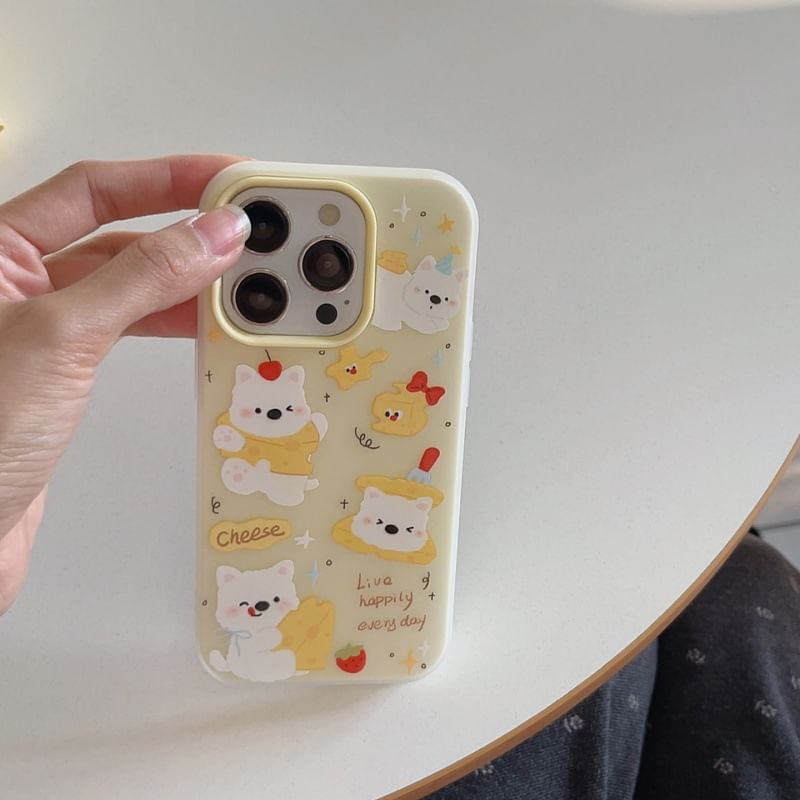 / Dog Case Set Phone Charm Cheese