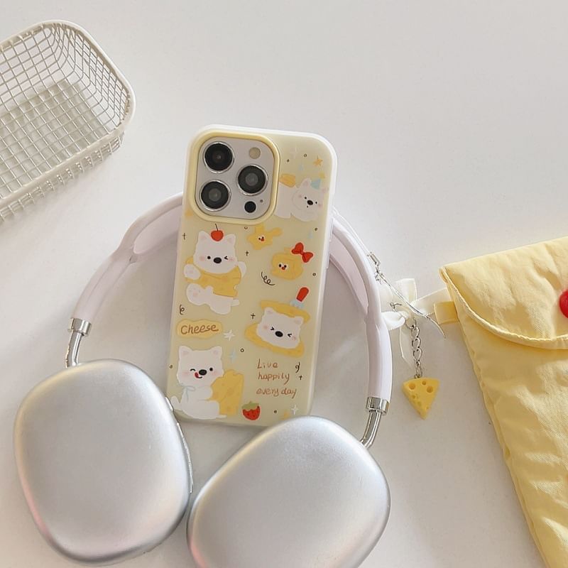/ Dog Case Set Phone Charm Cheese