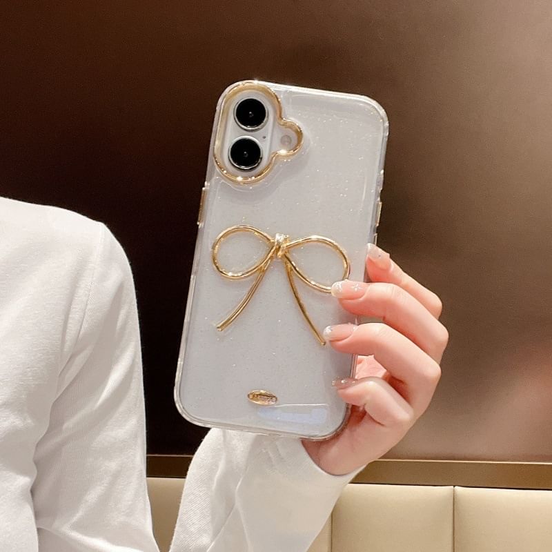 Trim Metallic Phone Bow Case