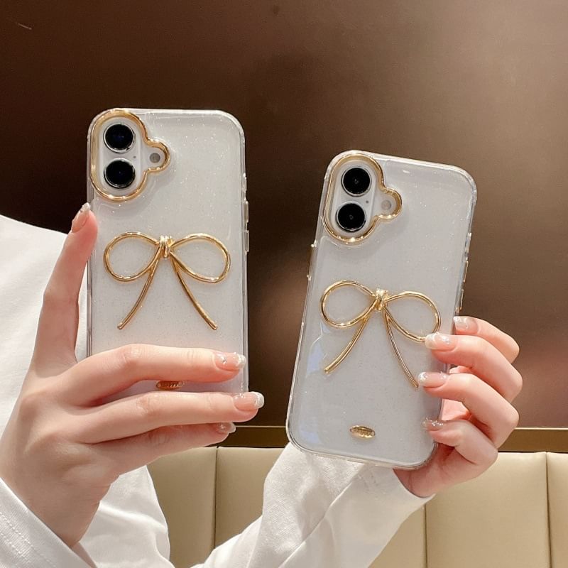 Trim Metallic Phone Bow Case