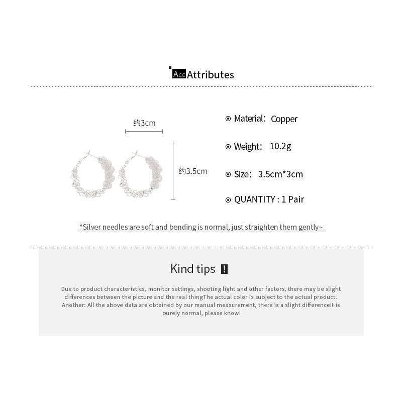 (Various Alloy Twisted Hoop Earring Designs)