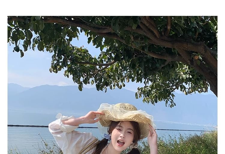 Lace Trim Top Crop Plain Camisole