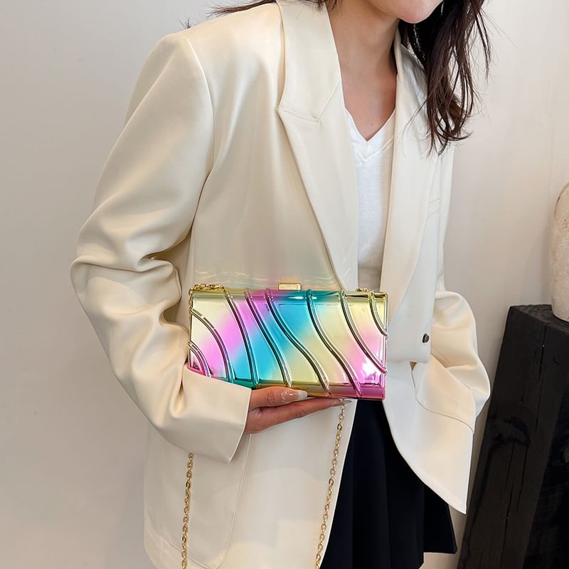 Chain Bag Crossbody Textured Strap