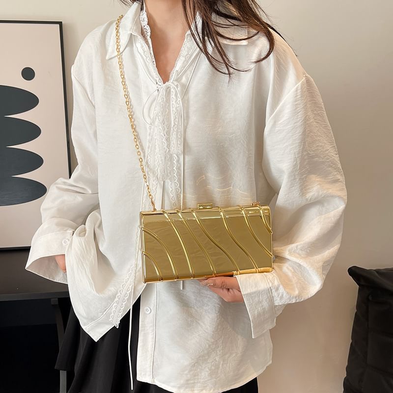 Chain Bag Crossbody Textured Strap