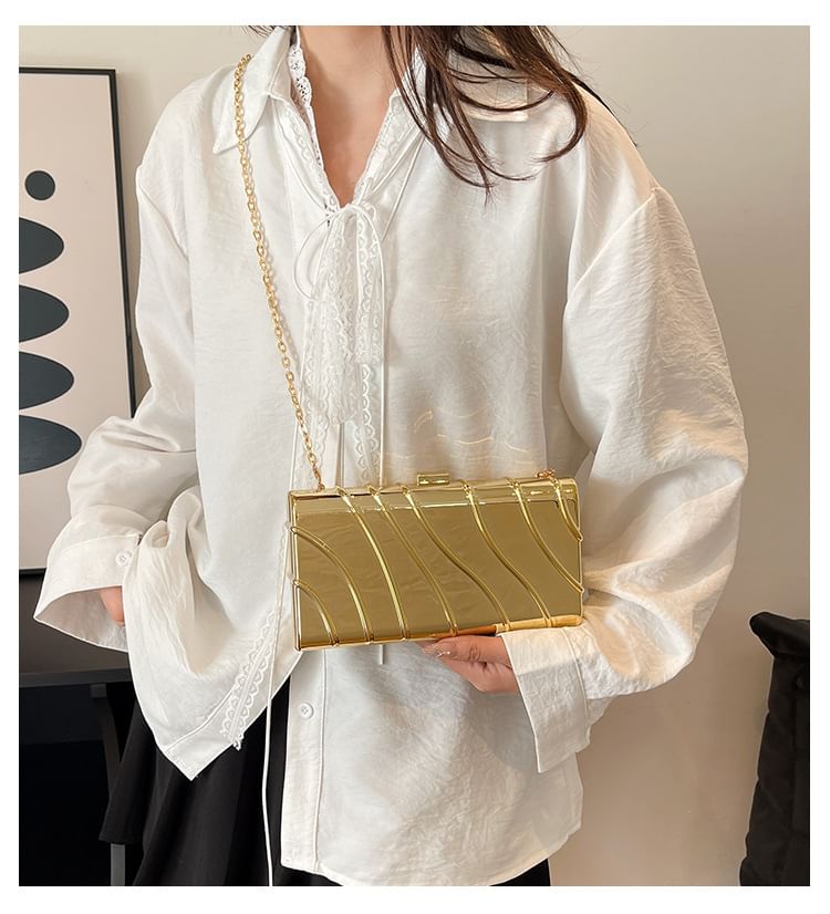 Chain Bag Crossbody Textured Strap