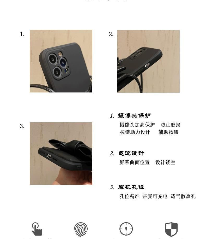 with Card Case Lanyard Phone Holder Faux Bow Leather