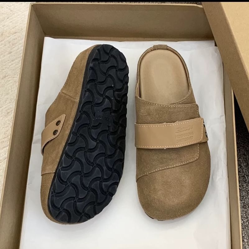 Genuine Mules Platform Leather