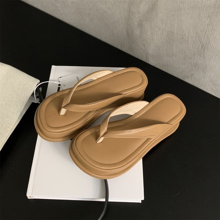 Slide Thong Platform Sandals
