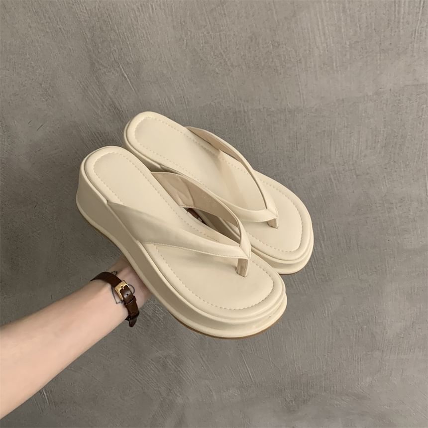 Slide Thong Platform Sandals
