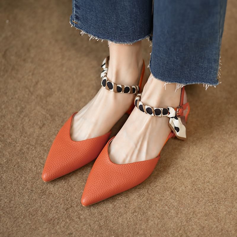 Sandals Pointed Toe Buckle D'Orsay