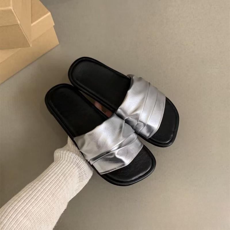 Slide Sandals Ruched
