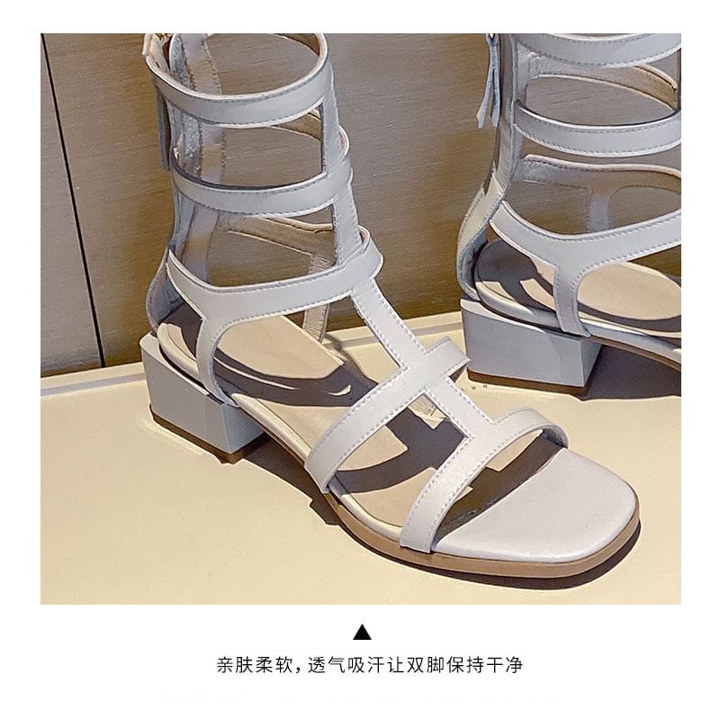 Gladiator Sandals Heel Block