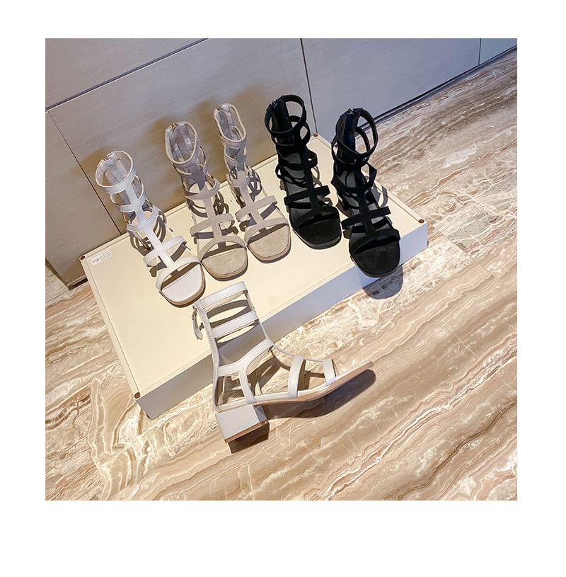 Gladiator Sandals Heel Block