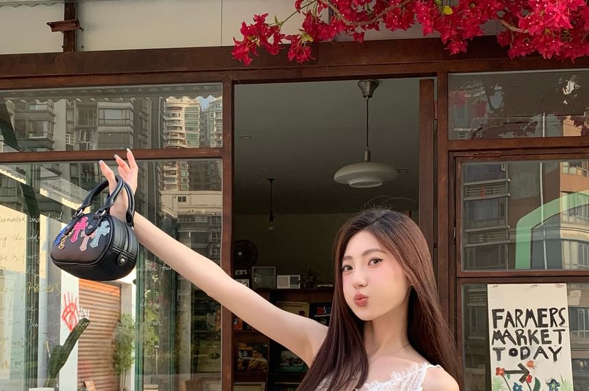 Rise Slim Plain Skirt Tank High Panel Fit Maxi Top / Lace A-Line