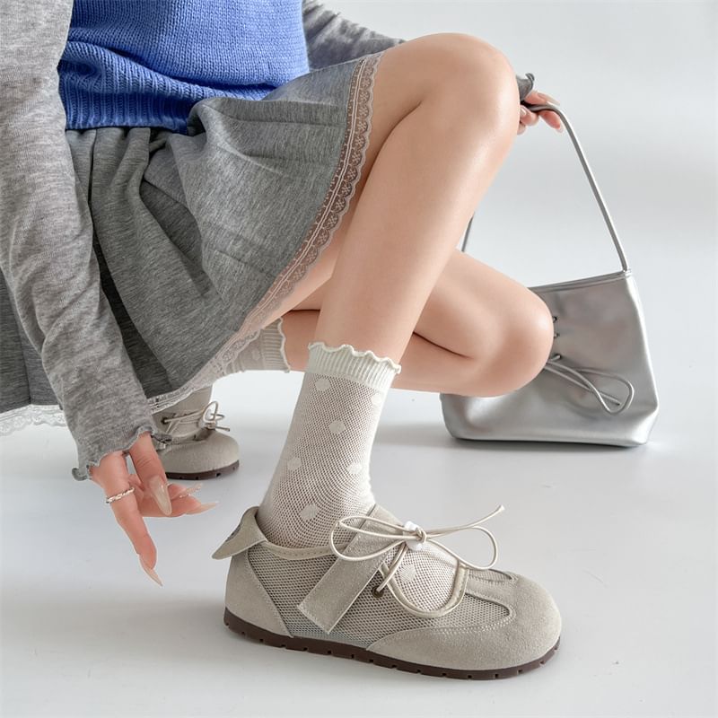 Leather Faux Jane Mary Shoes Strap Mesh Panel Adhesive