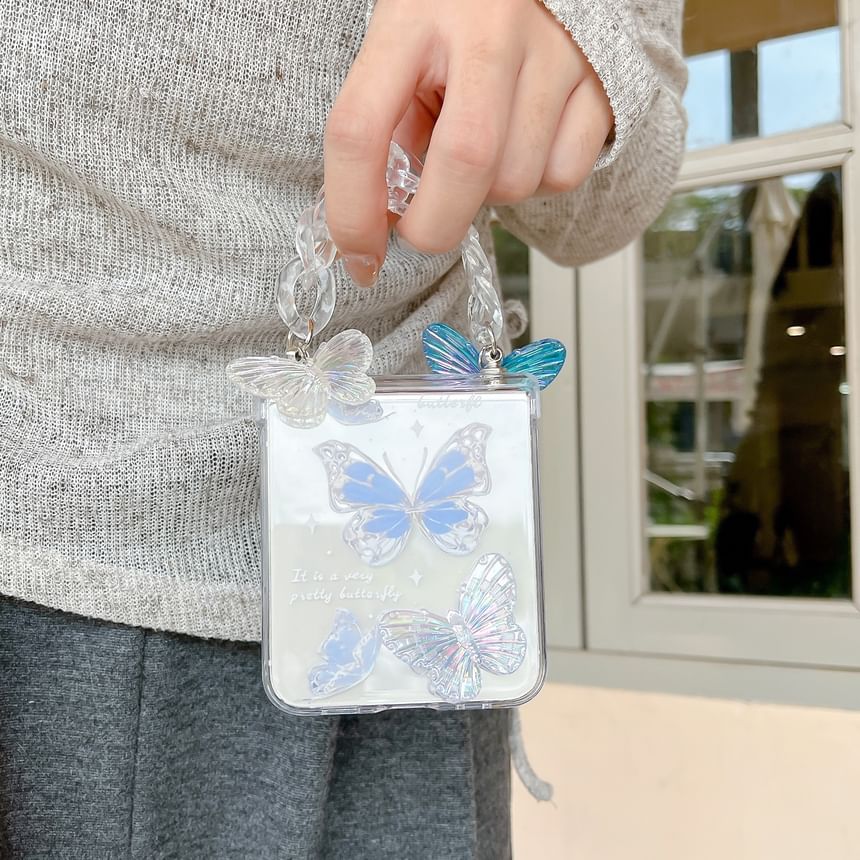 Phone Butterfly Set Case Floral Strap /