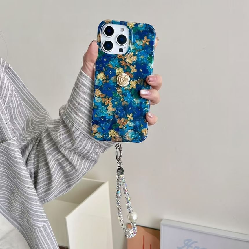 / Case Strap Floral Phone Set